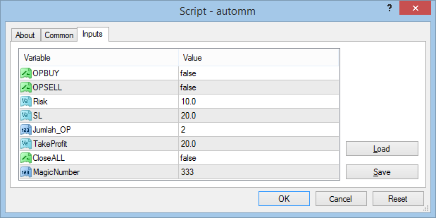 Auto MM - script for MetaTrader 4