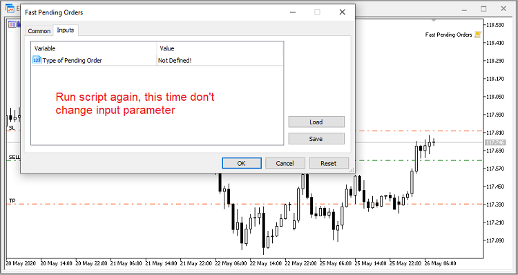 Fast Pending Orders - script for MetaTrader 5