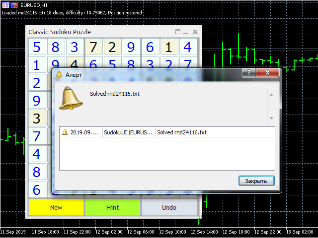 Sudoku - expert for MetaTrader 5