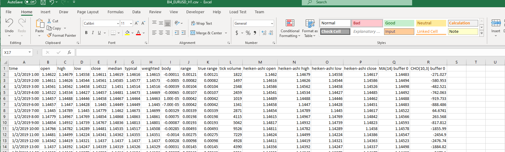 Export Calculated Prices & Indicator Buffers - script for MetaTrader 5