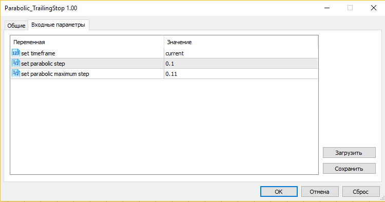 Parabolic_TrailingStop - expert for MetaTrader 5
