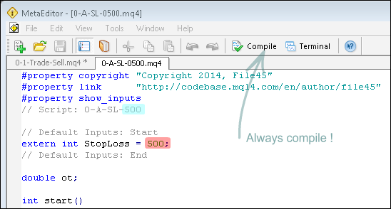 Stop Loss and Take Profit Scripts - script for MetaTrader 4