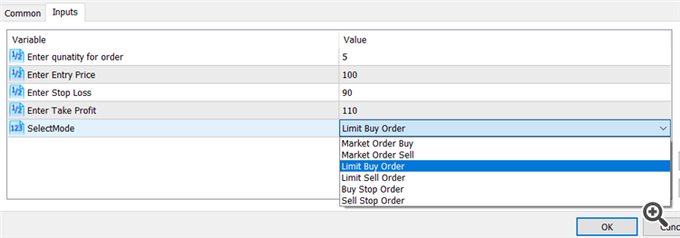 Buy Sell on your Price - expert for MetaTrader 5