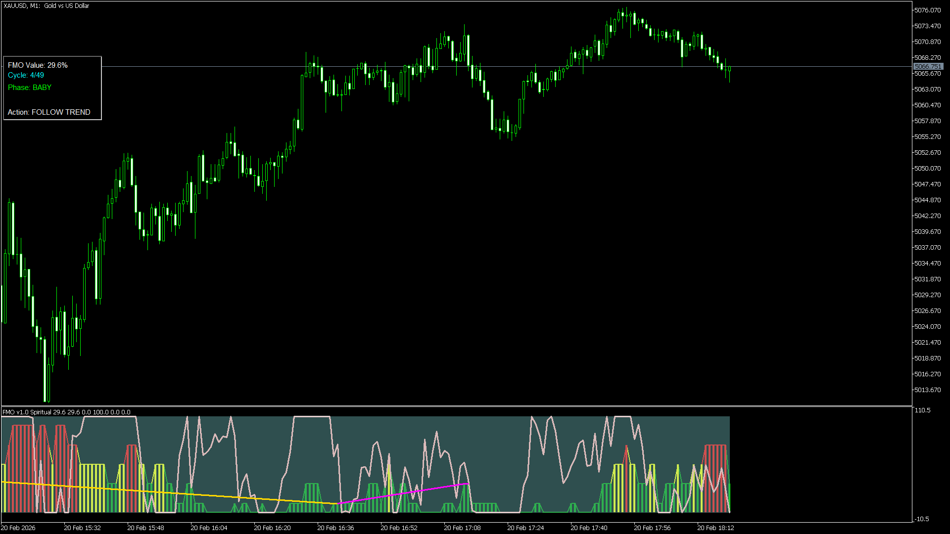 Fractal Maturity Oscillator FMO - indicator for MetaTrader 5