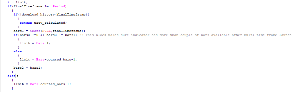 Multi time frame example by recursion - indicator for MetaTrader 4