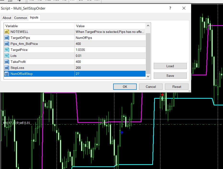 Multi SellLimitOrders & Multi SellStopOrders - script for MetaTrader 4