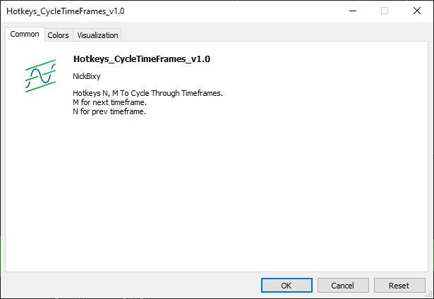 Hotkeys_CycleTimeFrames_v1.0 - indicator for MetaTrader 5