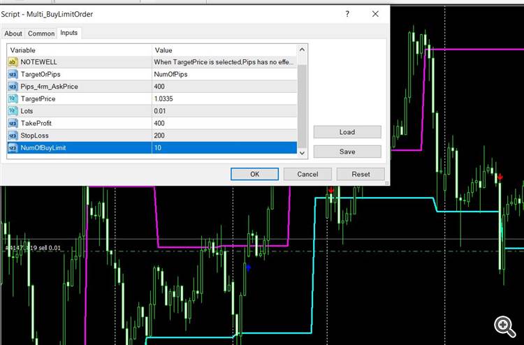 Multi_BuyLimitOrders & Multi_BuyStopOrders - script for MetaTrader 5