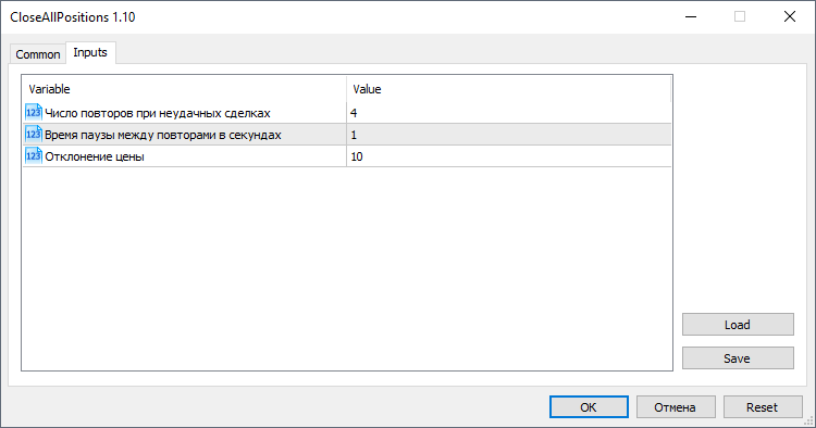 CloseAllPositions - script for MetaTrader 5