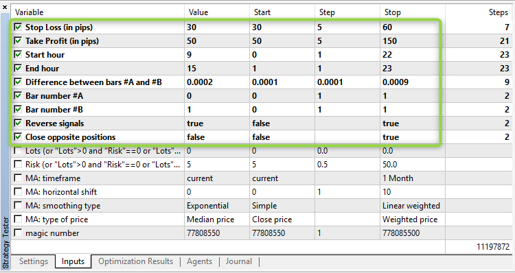55 MA - expert for MetaTrader 5
