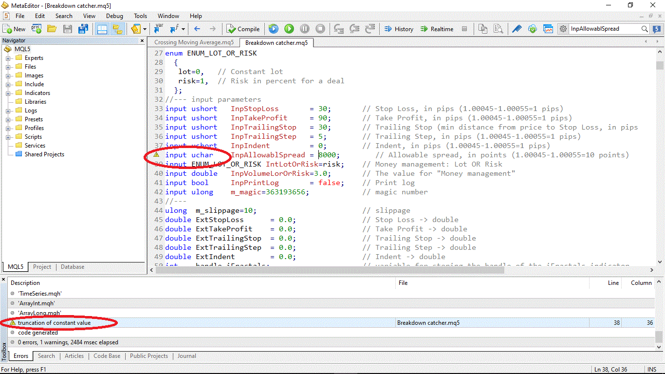 Breakdown catcher - expert for MetaTrader 5