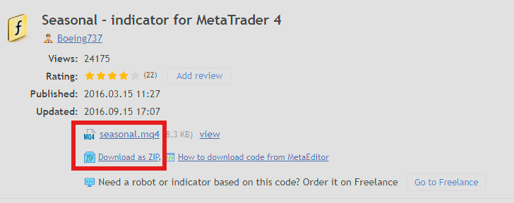 Seasonal - indicator for MetaTrader 4