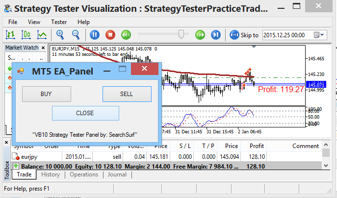 ManualTradeOnStrategyTester - expert for MetaTrader 5