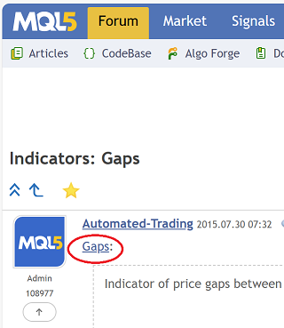 Gaps - indicator for MetaTrader 5