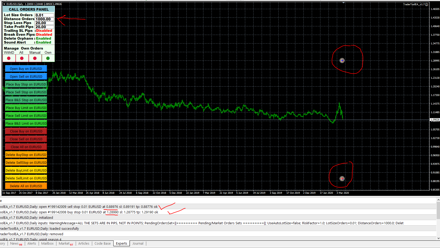 TraderToolEA - expert for MetaTrader 4