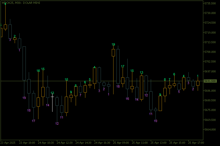 Candle Counter - indicator for MetaTrader 5