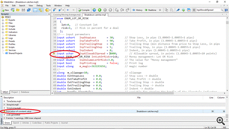 Breakdown catcher - expert for MetaTrader 5