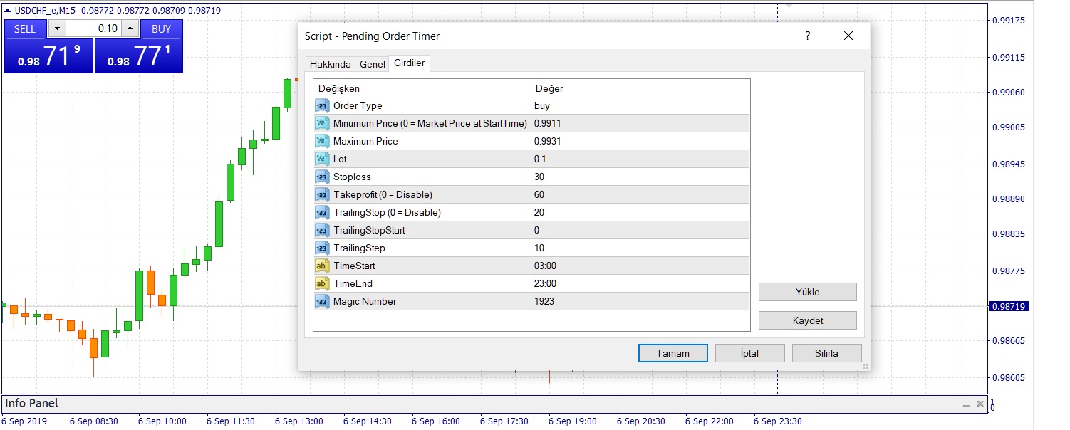Pending Order Timer on Closed Market - script for MetaTrader 4