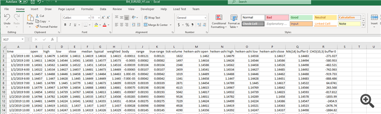 Export Calculated Prices & Indicator Buffers - script for MetaTrader 5