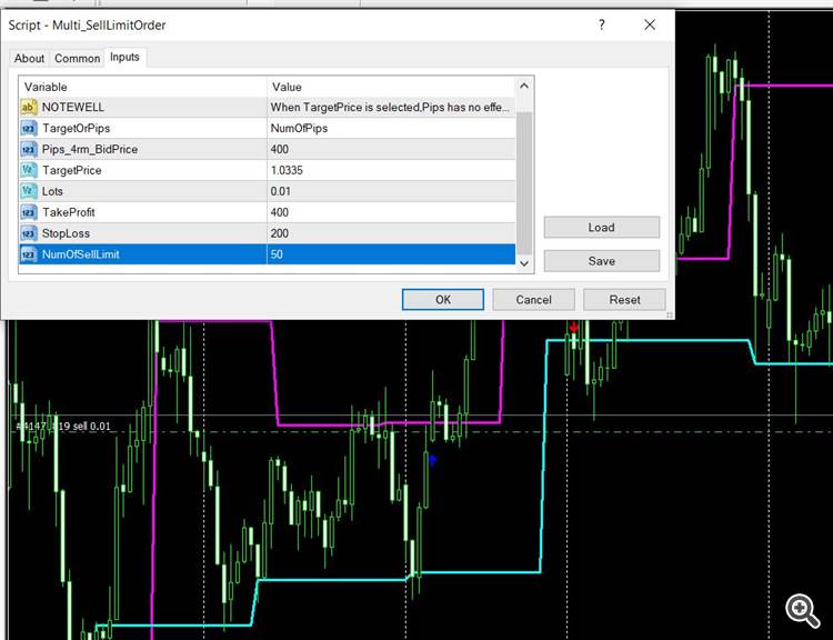 Multi SellLimitOrders & Multi SellStopOrders - script for MetaTrader 4