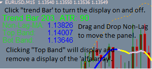 NonLagMA with ATR Bands and Control Panel - indicator for MetaTrader 5