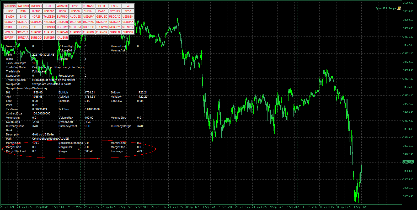 SymbolInfo example script Enhancement with margin and leverage data - script for MetaTrader 5
