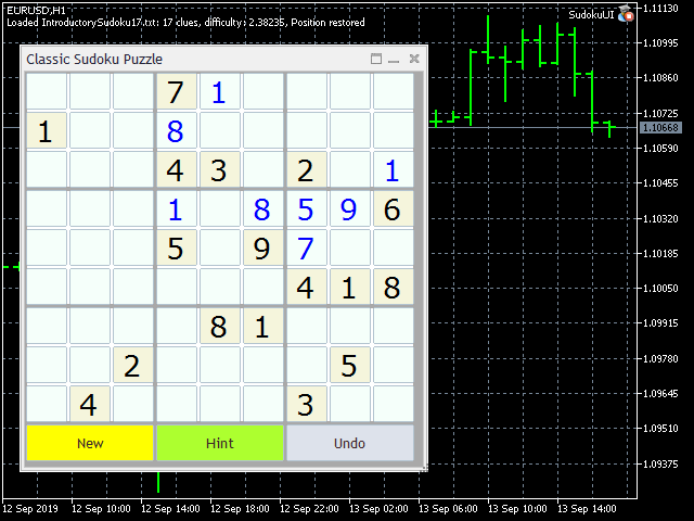 Sudoku - expert for MetaTrader 5