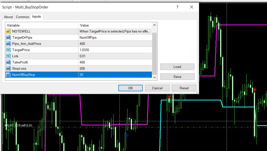 Multi_BuyLimitOrders & Multi_BuyStopOrders - script for MetaTrader 5