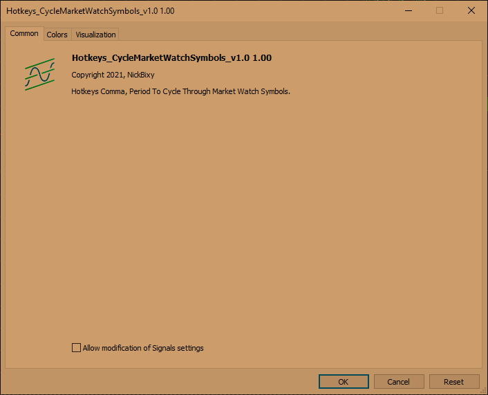 Hotkeys_CycleMarketWatchSymbols_v1.0 - indicator for MetaTrader 5