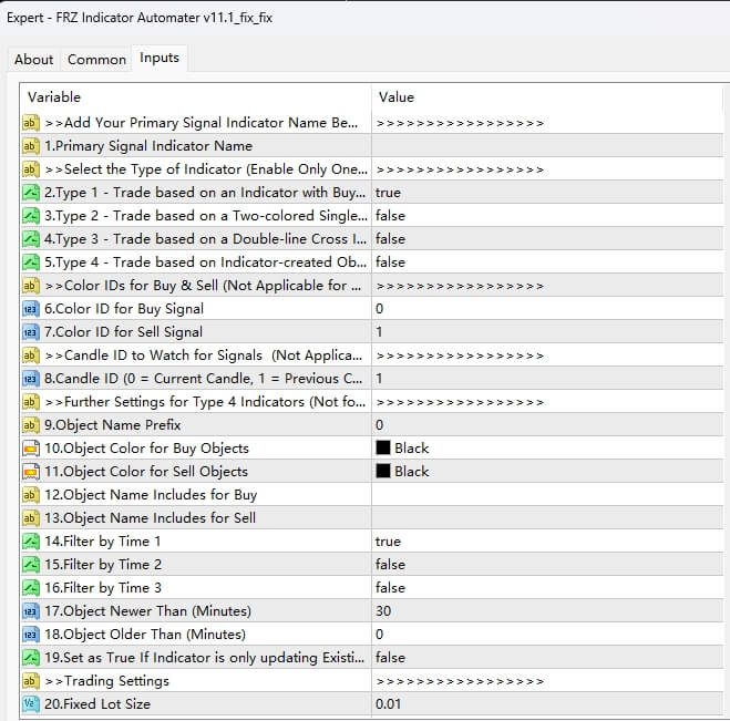 FRZ Indicator Automater v11.1_fix_fix 截图