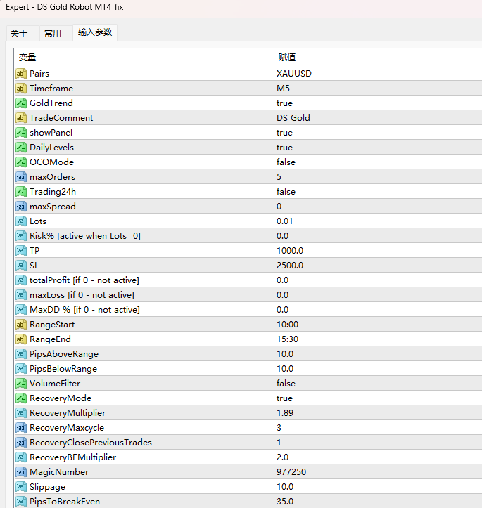 DS黄金机器人MT4_fix 截图