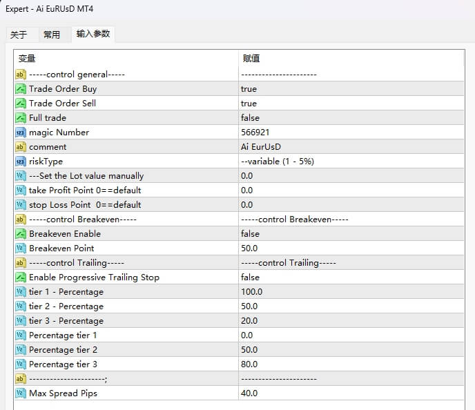 Ai EURUUSD MT4 截图