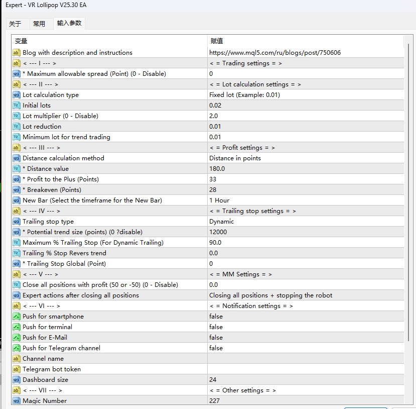 VR棒棒糖V25.30 EA MT4 & VR棒棒糖V23.93 EA MT5 截图
