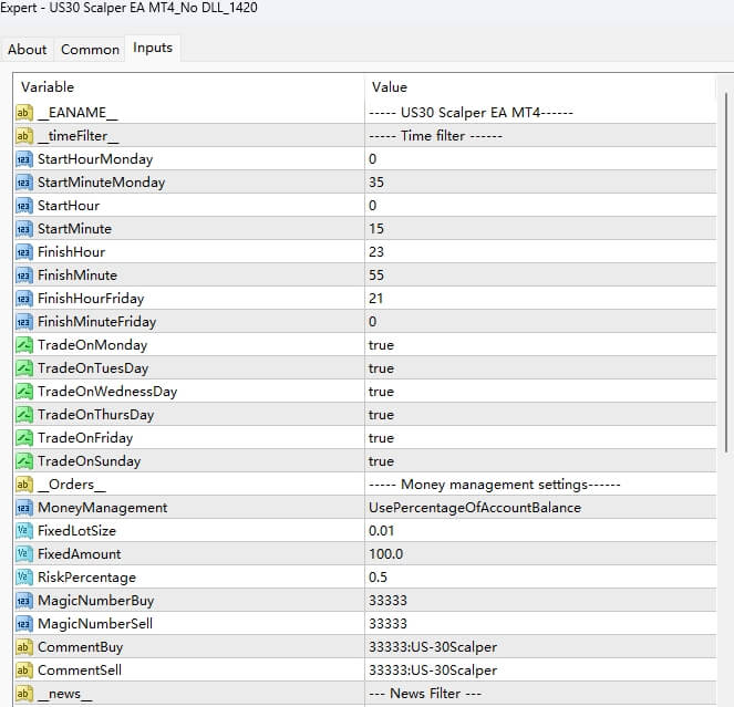 US30 黄牛 EA MT4_无 DLL_1420 截图