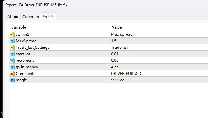 EA 驱动程序-EURUSD-M5_fix_fix 截图