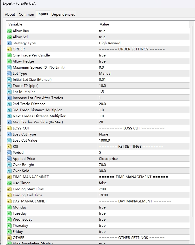 ForexPerk EA 截图
