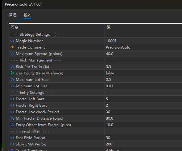 PrecisionGold EA 截图