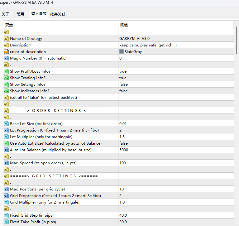 GARRYS AI EA V3.0 MT4 截图