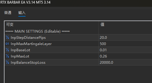 RTX BARBAR EA V3.14 MT5 截图