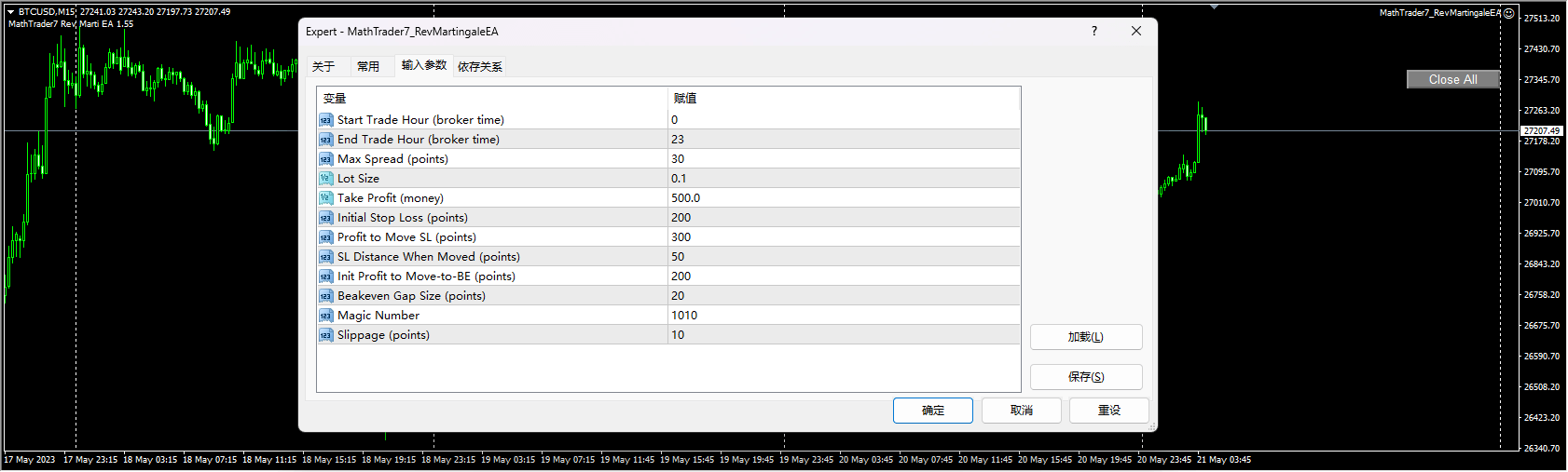 MathTrader7_RevMartingaleEA 截图