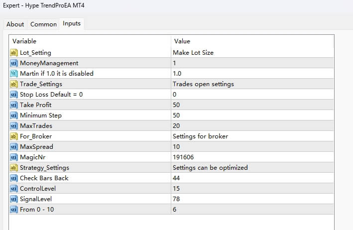 Alpha Hype TrendPro EA 截图