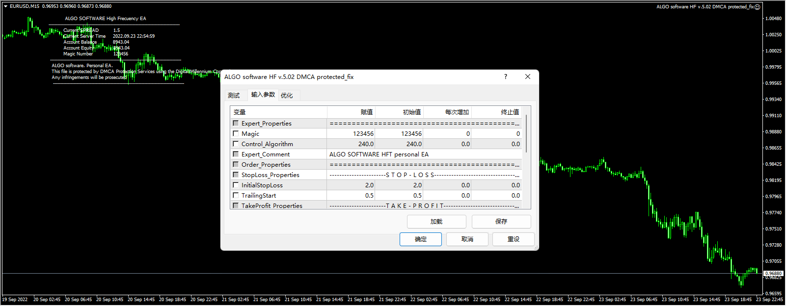 ALGO 软件 HF v.5.02 DMCA protected_fix 截图