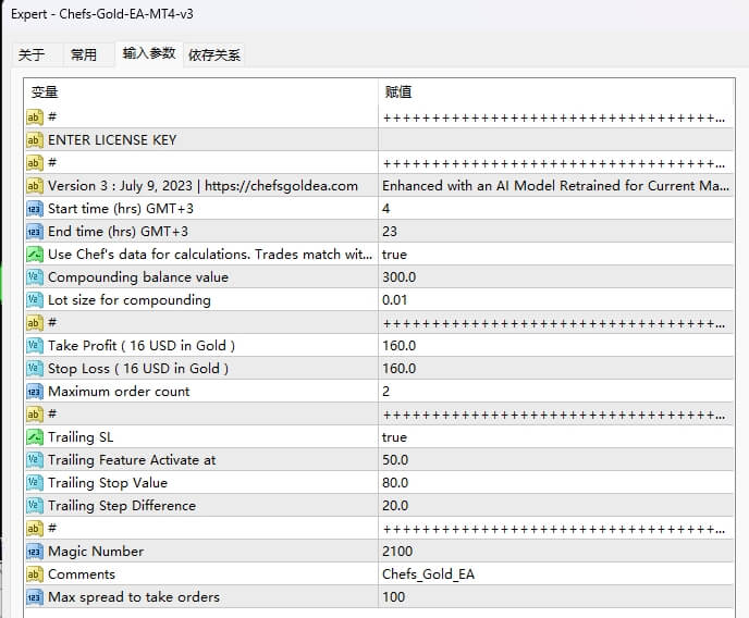厨师黄金 EA v3.0 MT4 截图
