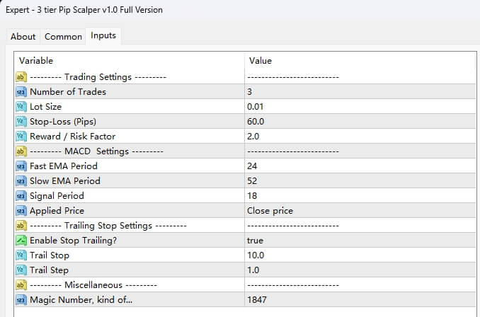 3层Pip Scalper v1.0 完整版 截图