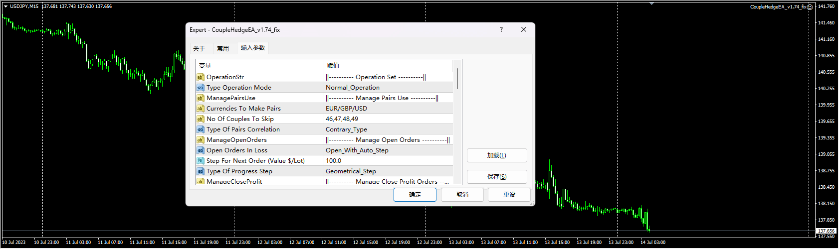 CoupleHedgeEA_v1.74_fix 截图