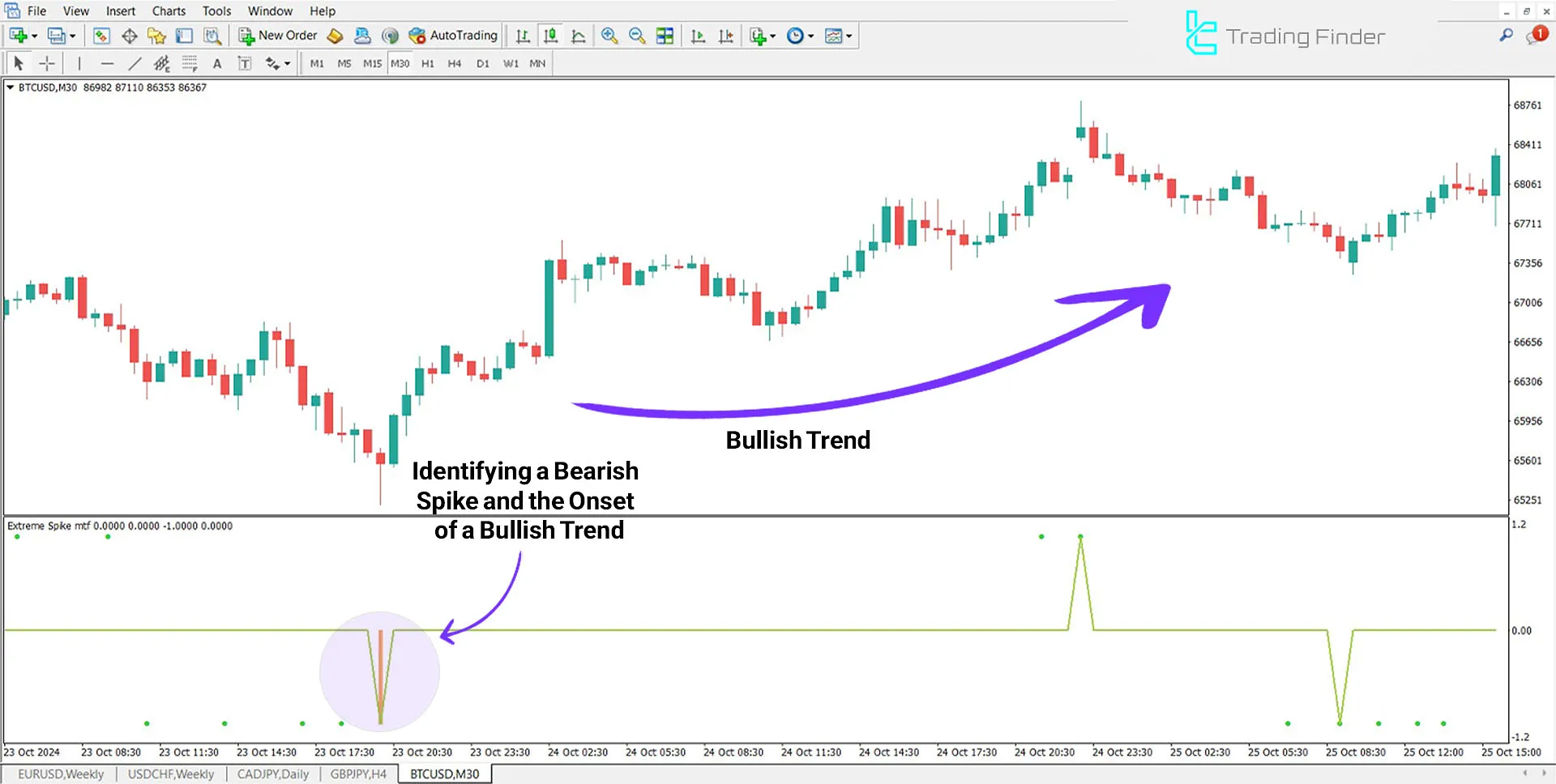 Indicator in a Bullish Trend